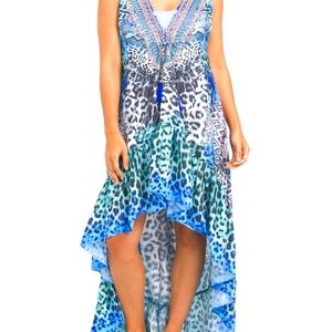 LA MODA Hi-Lo Maxi Swimsuit Cover-up